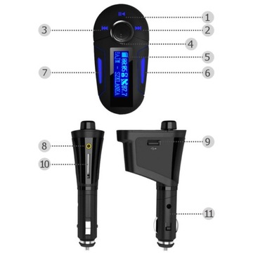 3в1 FM MP3 SD-ПЕРЕДАТЧИК + USB ЗАРЯДНОЕ УСТРОЙСТВО + ПУЛЬТ ДИСТАНЦИОННОГО УПРАВЛЕНИЯ