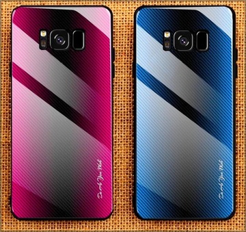 СТЕКЛЯННЫЙ ЧЕХОЛ ДЛЯ SAMSUNG S8 PLUS УГЛЕРОДНЫЙ СТЕКЛЯННЫЙ ЧЕХОЛ