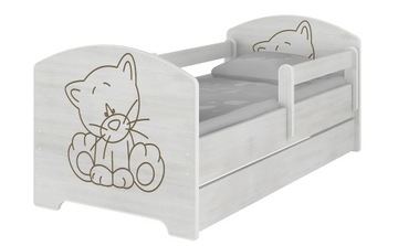 Łóżko łóżka dziecięce dla dziecka OSKAR BABY BOO 160X80 MATERAC SZUFLADA
