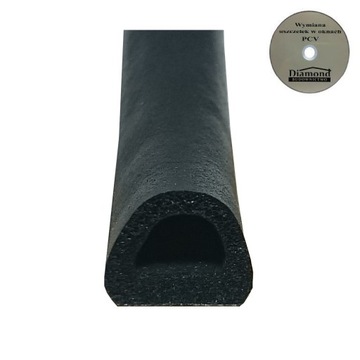 Uszczelka do okien okna okienna SD-54 CZARNA 12x10