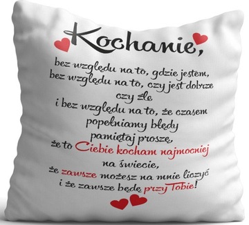 Poduszka Prezent na Walentynki MIŁOSNA kochanie js