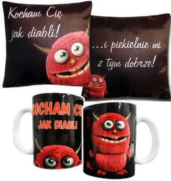 WALENTYNKI dla zakochanych KUBEK i PODUSZKA wzory