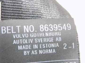 РЕМЕНЬ БЕЗОПАСНОСТИ ЗАДНИЙ ПРАВЫЙ Volvo S40 II FL 04-12