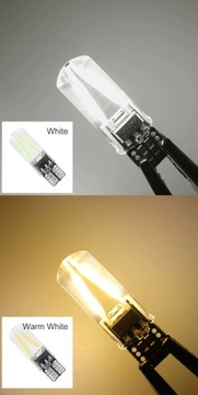СВЕТОДИОДНАЯ ЛАМПА НА НИТИ COB W5W T10 12V 24V БЕЛАЯ