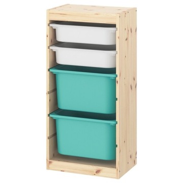 IKEA TROFAST regał SOSNA+4 pojemniki na zabawki #7
