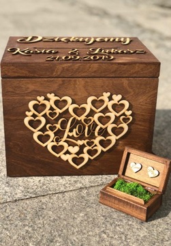 ДЕРЕВЯННАЯ КОРОБКА ДЛЯ СВАДЕБНЫХ КОНВЕРТОВ