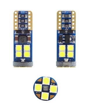 LED 12 SMD 3030 W5W T10 CANBUS ОРАНЖЕВЫЙ