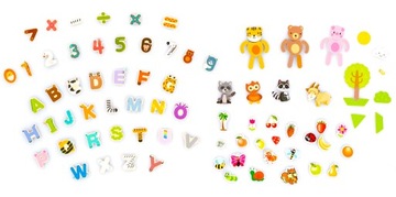 ДВУХСТОРОННЯЯ ДЕРЕВЯННАЯ МАГНИТНАЯ ДОСКА ДЛЯ ДЕТЕЙ ТВОРЧЕСКАЯ ПАЗЗЛ