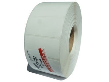 Samoprzylepne etykiety FOLIOWE 45x22 MOCNE czyste