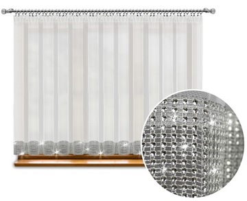 FIRANA GOTOWA CYRKONIE WOAL 300x150 BIAŁA DIAMENTY