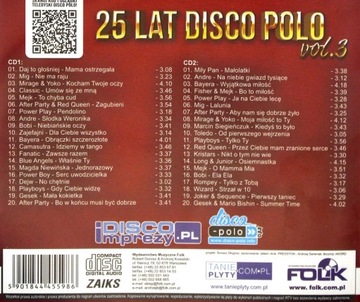 25 YEARS OF DISCO POLO vol.3 - ХИТЫ НОВИНКИ 2019 2CD