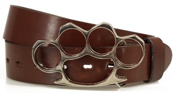 КОЖАНЫЙ РЕМЕНЬ ДЛЯ БРЮК 4 СМ, ПРЯЖКА НА ЗАКАЗ 110