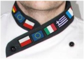 Воротник стойка с вышитыми флажками АКСЕССУАРЫ СВИТШОТ ШЕФА АКСЕССУАРЫ