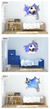 детские наклейки на стену мяч 3d 75 x 75