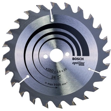 BOSCH TARCZA PIŁA DO DREWNA OPTILINE WOOD 160 24z