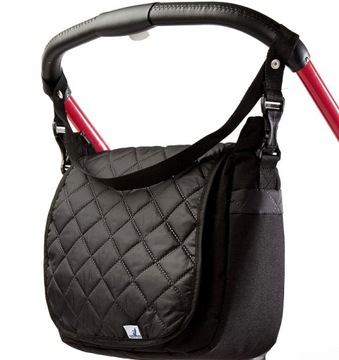 ЧЕРНАЯ СТЕГАНАЯ СУМКА ДЛЯ КОЛЯСКИ ДЛЯ МАМ A MESSAGE BAG