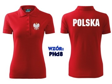 Футболка-поло женская FAN POLAND EAGLE, вышивка S