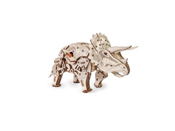 Triceratops - drewniane, mechaniczne puzzle 3D