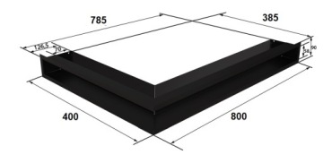 Каминная решетка Luft CORNER 400x800x90 белый
