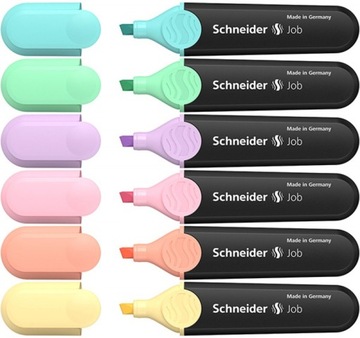 ZESTAW ZAKREŚLACZY SCHNEIDER JOB PASTEL 6SZT.MIX