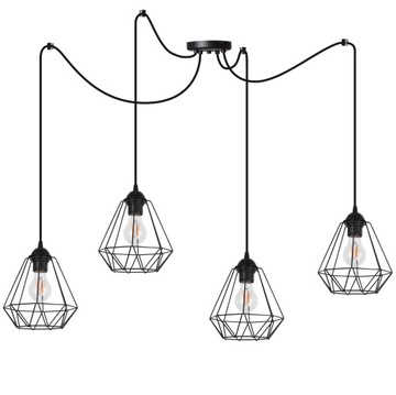 LAMPA sufitowa WISZĄCA żyrandol PAJĄK loft E27 LED