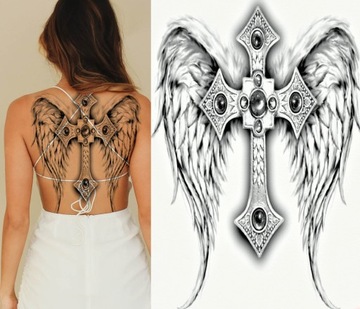 TATTOOLAND МОЮЩАЯСЯ ВРЕМЕННАЯ ТАТУ ДЛЯ ЖЕНСКОЙ СПИНЫ