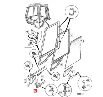 НАРУЖНАЯ РУЧКА ДВЕРИ JCB 3CX 4CX 123/02590