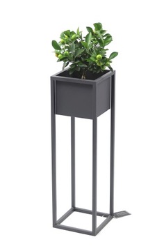 Kwietnik Metalowy Stojak 70cm szary skrzynka LOFT
