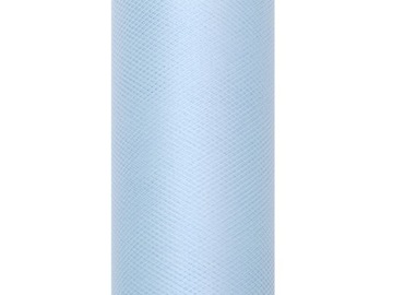 TIUL GŁADKI błękit 0,15x9 m DEKORACJE ślub wesele