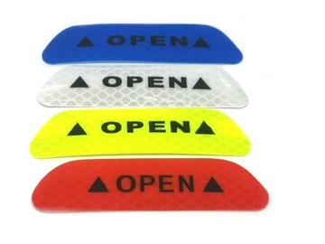 2 светоотражающие открытые наклейки для светоотражающих элементов на дверях автомобиля