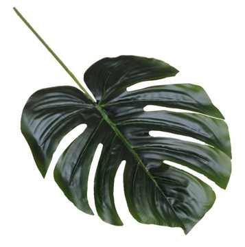 LIŚĆ MONSTERA ZIELONY SZTUCZNY DUŻY 55cm