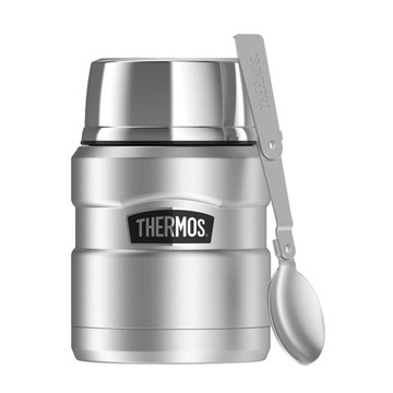 THERMOS 470ml GREY obiadowy na żywność pojemnik na zupę lunch termiczny