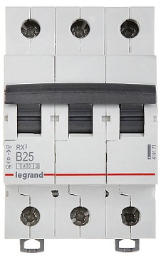 LEGRAND RX3 WYŁĄCZNIK NADPRĄDOWY 3P B25A S303