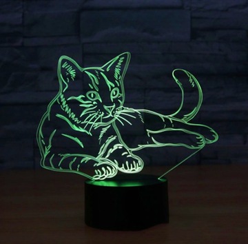 CAT 3D LED НОЧНИК В ПОДАРОК ​​+ ПУЛЬТ ПУЛЬТА