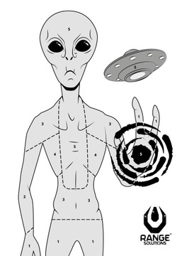 Tarcze strzeleckie Alien 50szt Obcy UFO