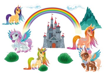 Naklejki ścienne DZIECI my little pony kucyki XXL
