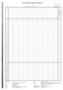 ПЕЧАТЬ СПИСКА ПРИСУТСТВИЯ А4 офсет 40к. ЭМЕКО