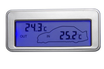 Termometr samochodowy LCD wewnętrzny i zewnętrzny