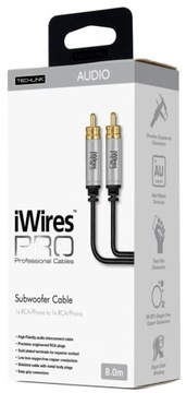 Кабель сабвуфера Techlink 711058 стандарт (RCA - RCA) 8 м