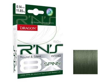 Mocna ośmiosplotowa Plecionka DRAGON R'N'S 8X SPINN 0,20mm/150m ZIELONA