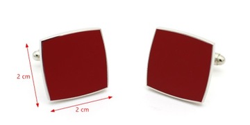 Элегантные бордовые запонки для рубашки с красным футляром