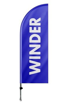 Beach flaga z masztem winder 220x70cm żagiel qr