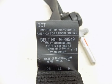 РЕМЕНЬ БЕЗОПАСНОСТИ ЗАДНИЙ ПРАВЫЙ Volvo S40 II FL 04-12