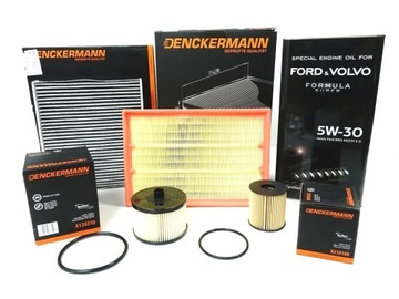 5L OLEJ + 4X FILTR FORD FOCUS II MK2 VOLVO S40 V50 2.0 TDCI