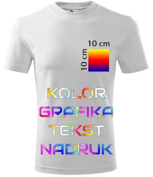 T-SHIRT KOSZULKA REKLAMOWA Z LOGO Z NADRUK 10x10cm