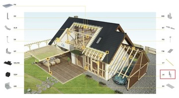 LK8 СОЕДИНИТЕЛЬ СТРОИЛ ПЛОТНЫХ СТРОИЛ И УГОЛ ПРОГОНА 290x32 ПРАВЫЙ