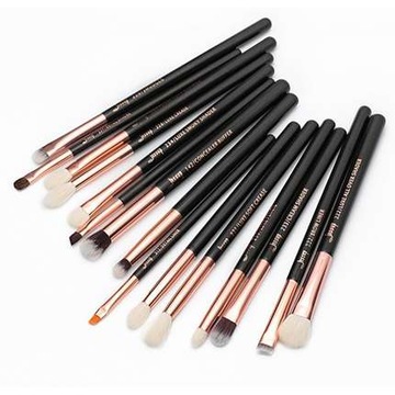 Набор из 15 кистей для глаз Jessup T157 Черный/Розовый