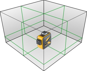 Многолинейный лазер CROSS 3DG Lamigo GREEN 3x360 градусов Самовыравнивающийся