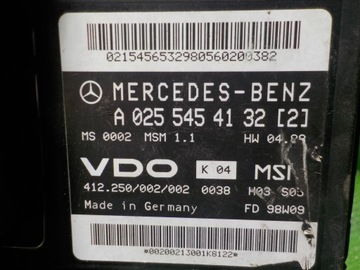 STEROWNIK PRZEPŁYWOMIERZ MERCEDES W168 A0255454132