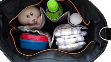 СУМКА-ОРГАНИЗАТОР ДЛЯ КОЛЯСКИ БОЛЬШОЙ ВМЕСТИТЕЛЬНОСТИ ИЗ ЭКО КОЖИ HIT